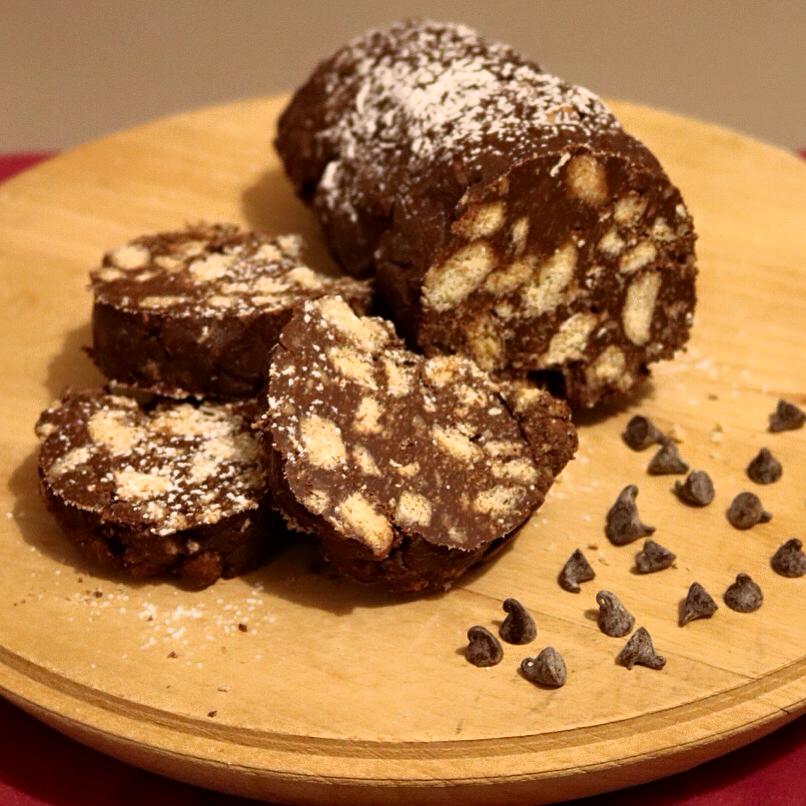 Salame di cioccolato vegano